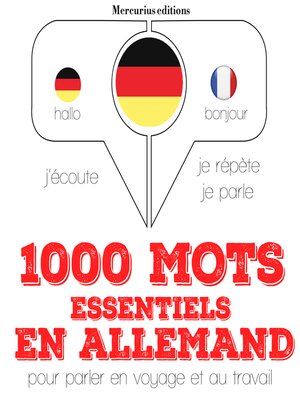 cover image of 1000 mots essentiels en allemand